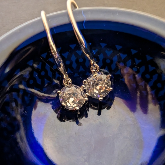 Moisannite 2ctw Dangle Earrings Sterling Silver Stamped - Picture 3 of 8